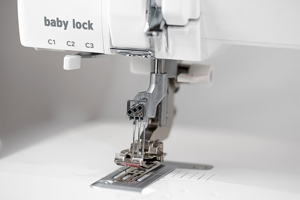 baby lock Primo - Deckstich-Nähmaschine mit weltweit einzigartigem Pendelfuß